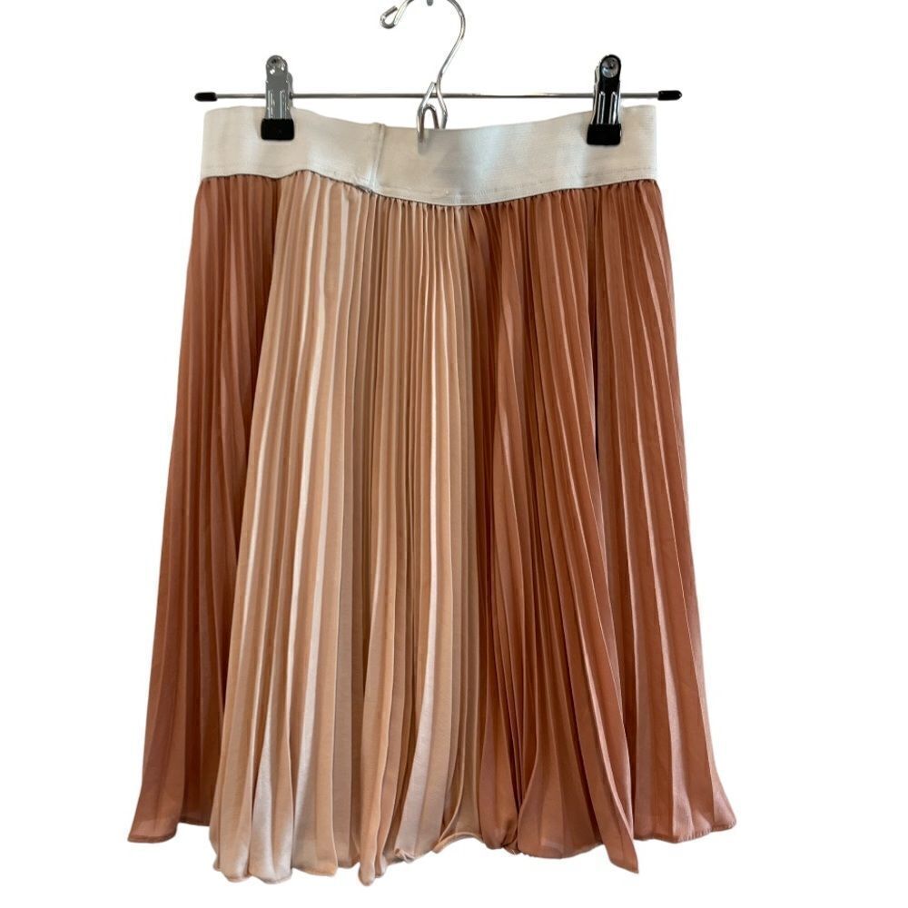 BCBGMaxAzria Tisa Colorblock Pleaded Waistband Skirt.Size XS - Picture 4 of 11